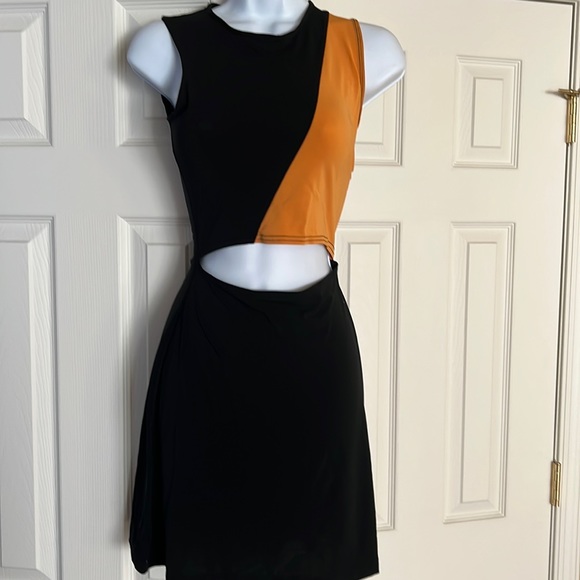 Excellent Condition Color Block Mini Dress made in France Size 1 (amazing find) - Picture 1 of 6